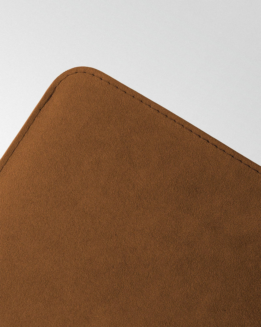 Minimalist case made of red alcantara for MacBook