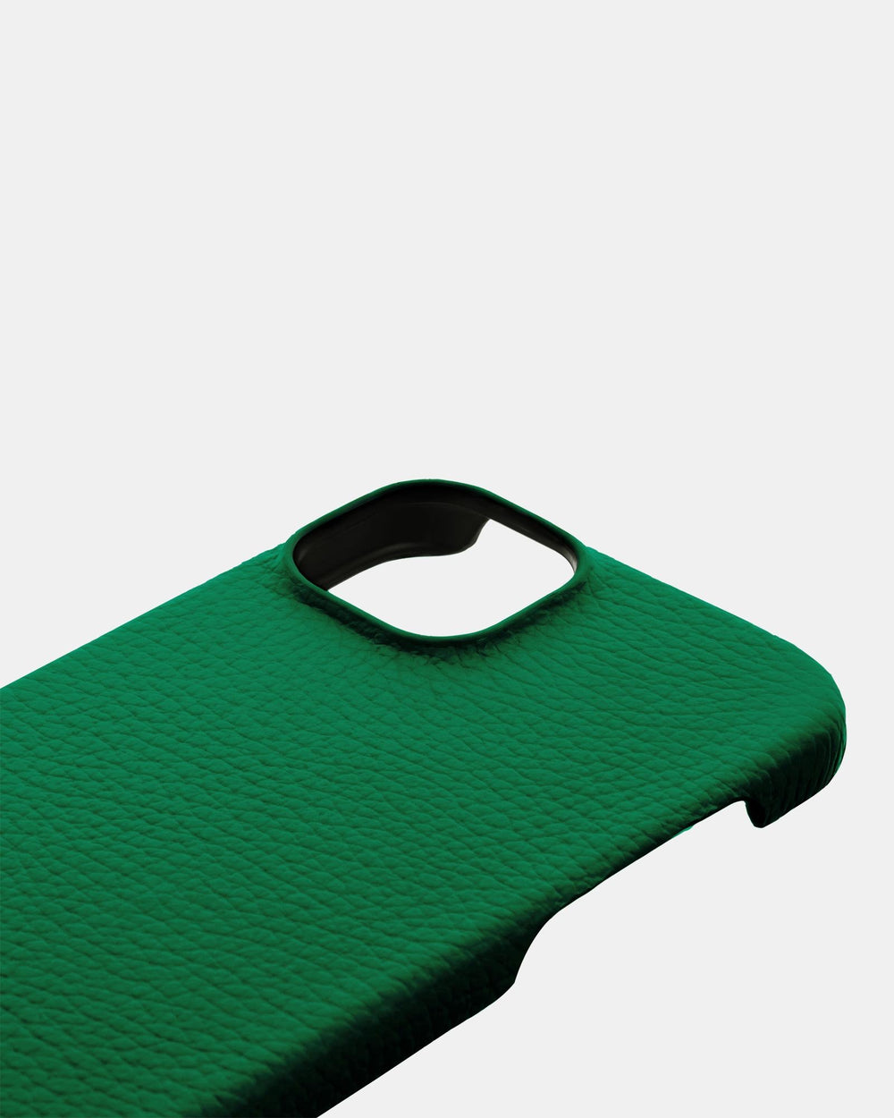 Bright green leather case for iPhone 15 Plus
