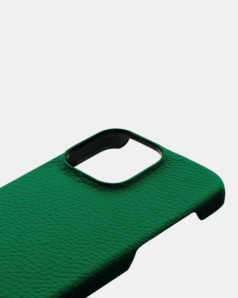 Bright green leather case for iPhone 15 Pro