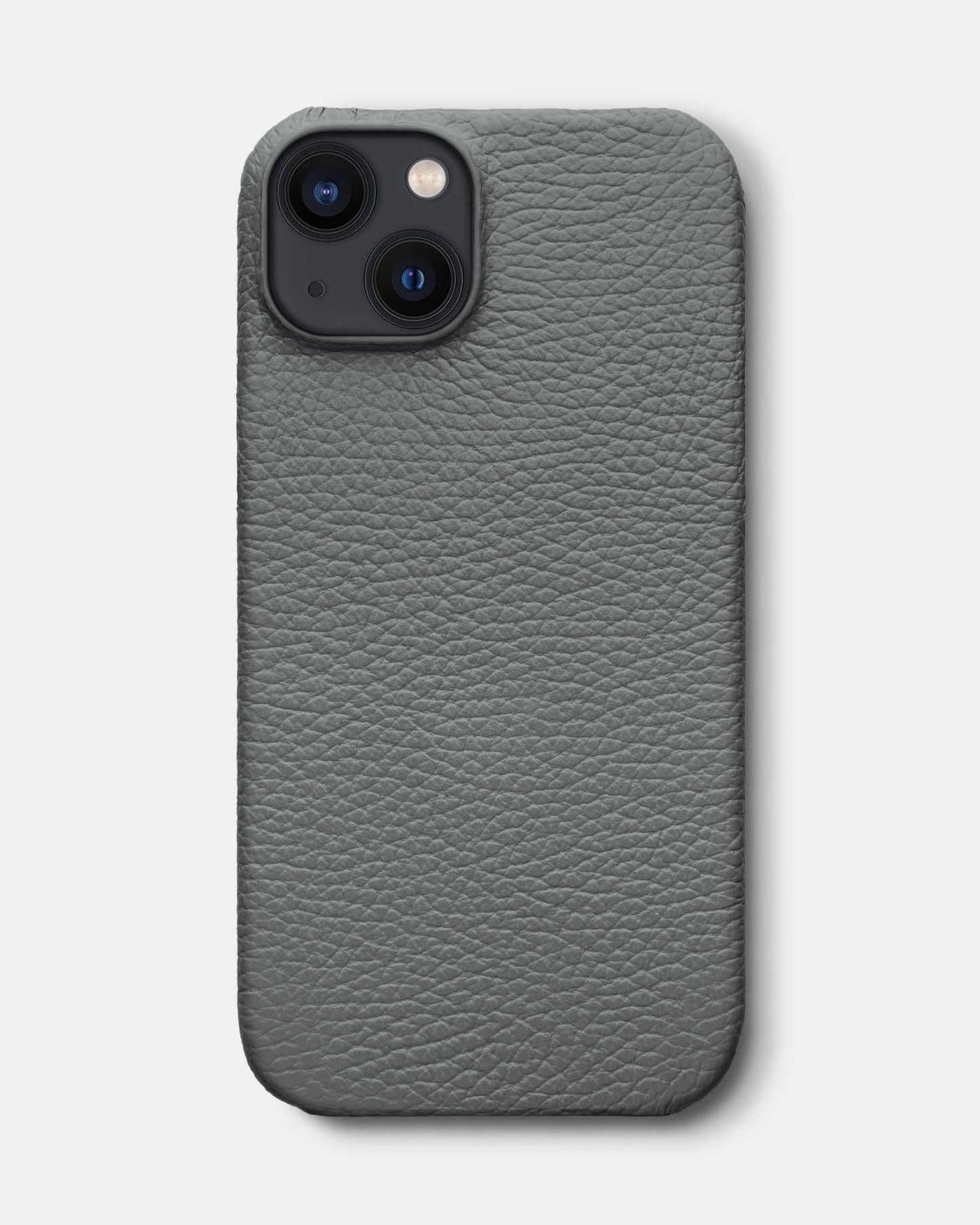 Сірий шкіряний чохол для iPhone 13