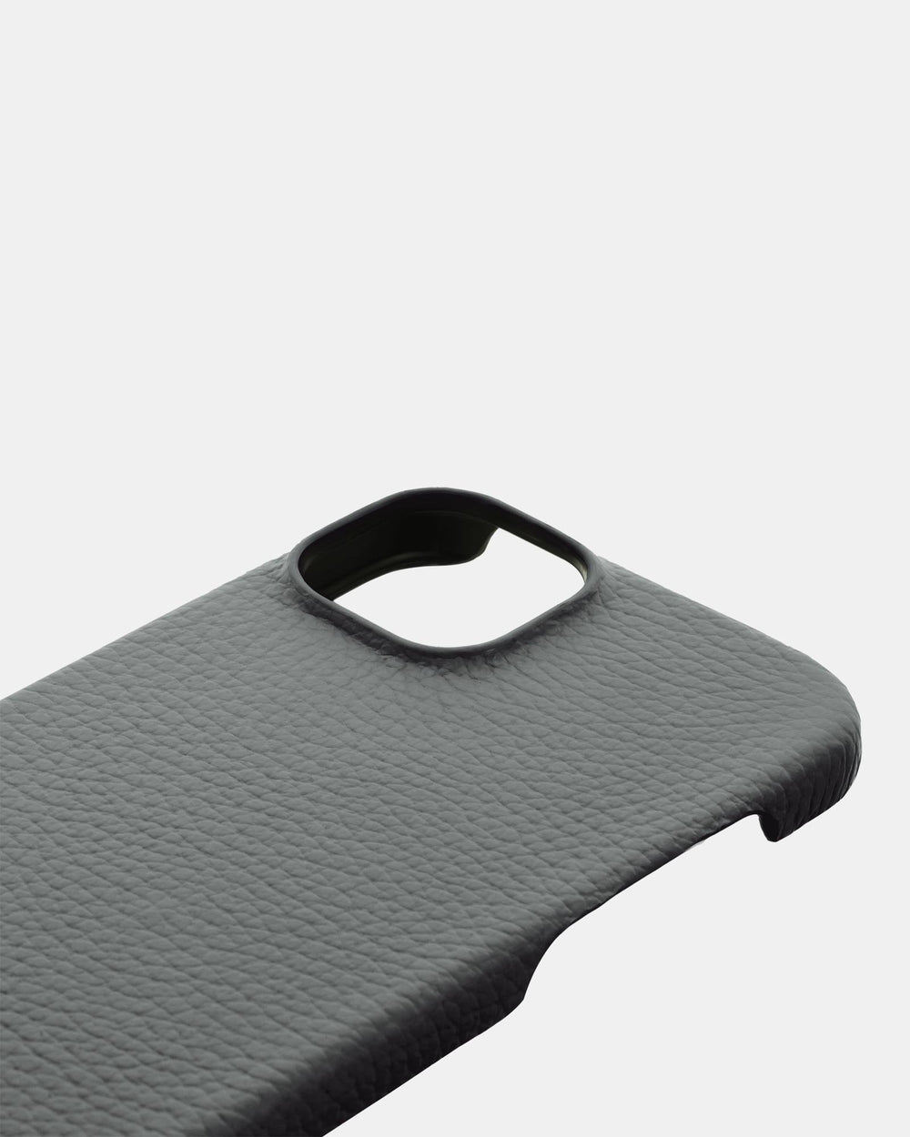 Серый кожаный чехол для iPhone 14