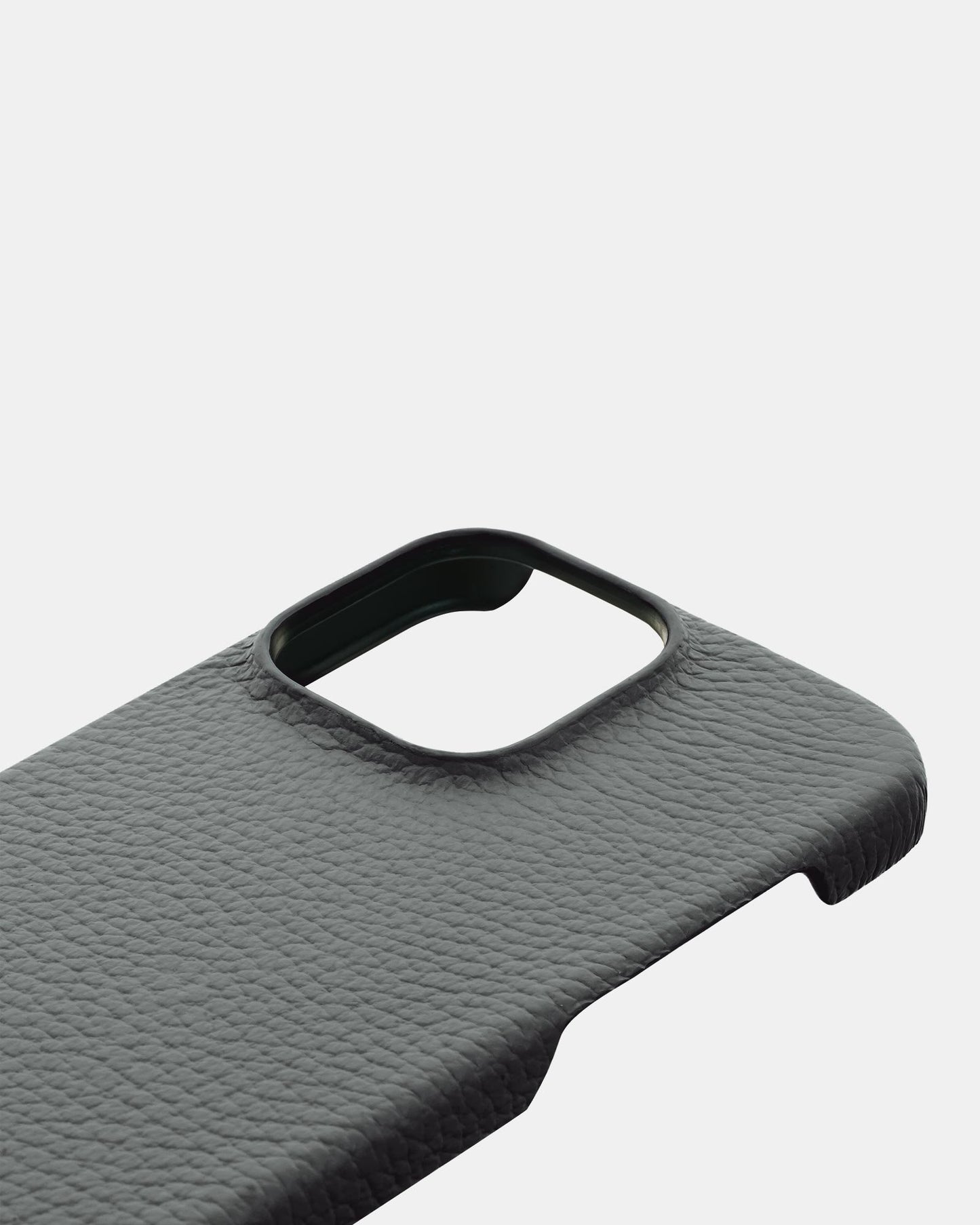 Сірий шкіряний чохол для iPhone 15 Pro