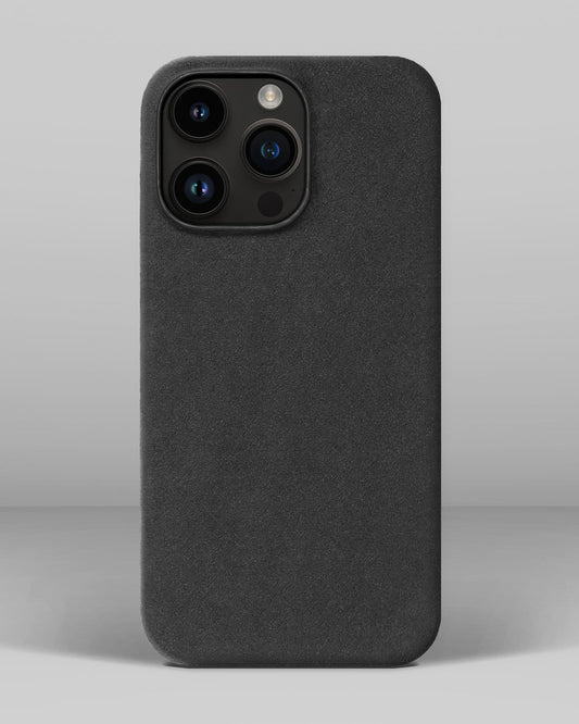 Сірий чохол з алькантари для iPhone 14 Pro Max