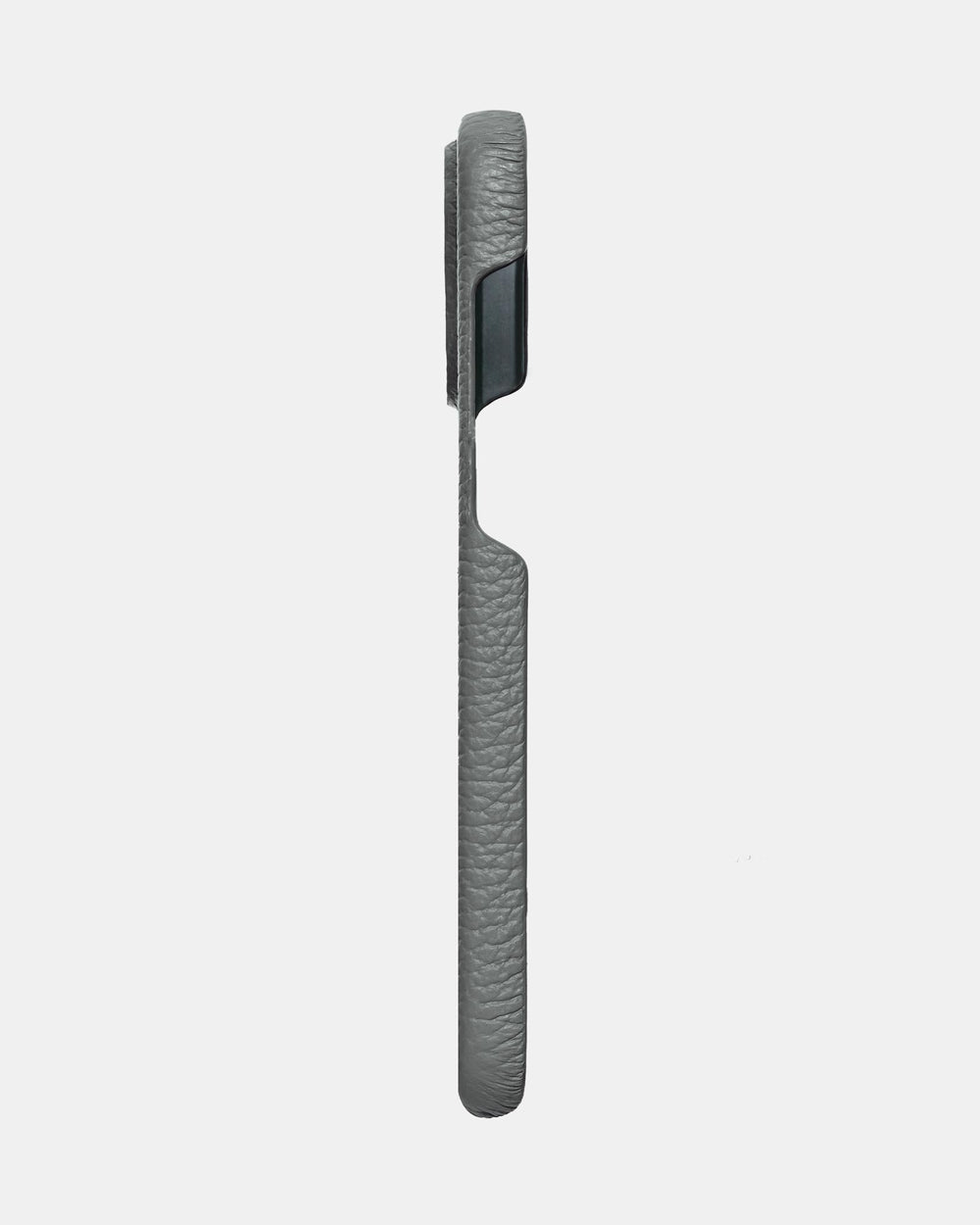 Сірий шкіряний обтягнутий чохол для iPhone 14 Pro