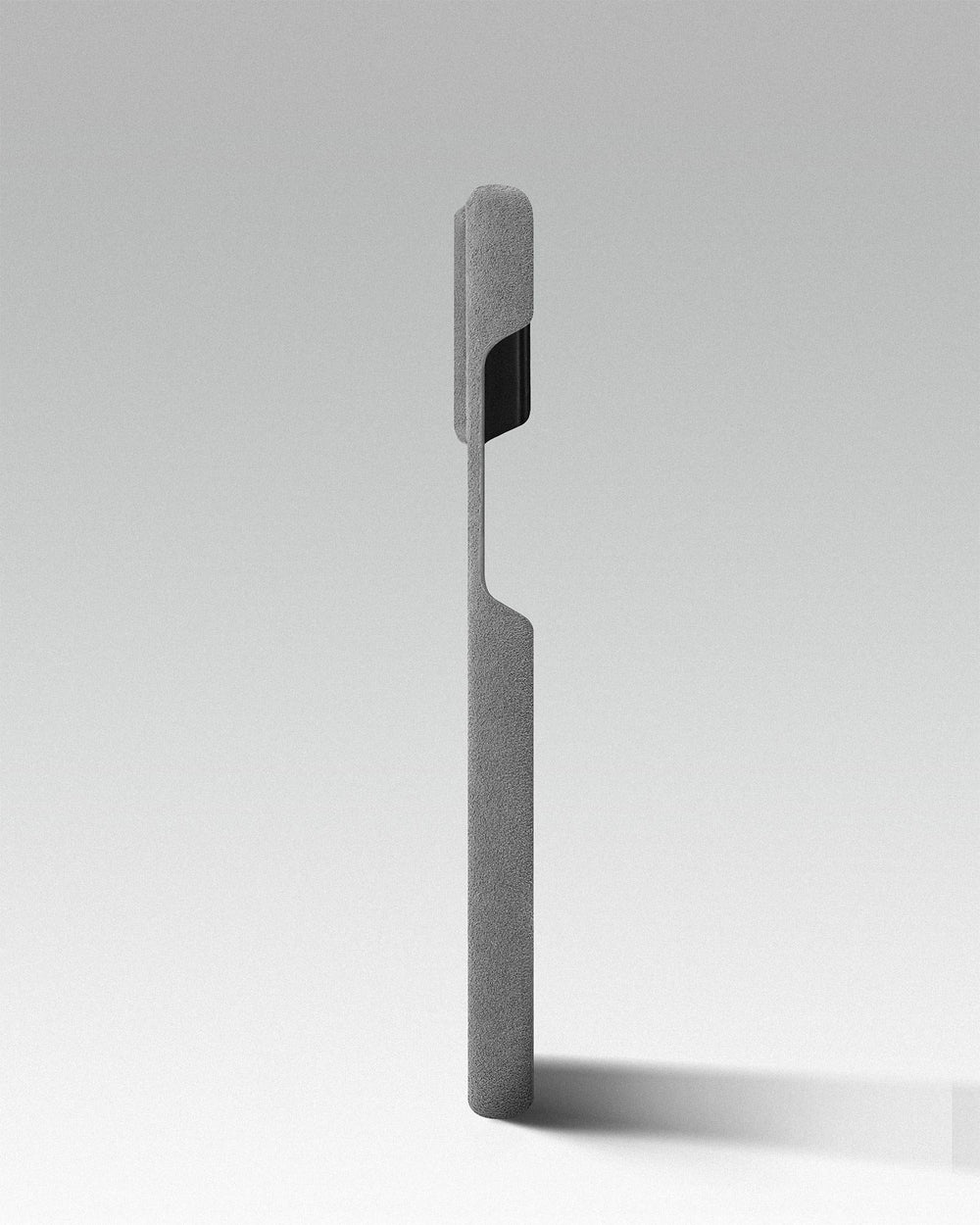 Light gray alcantara case for iPhone 16