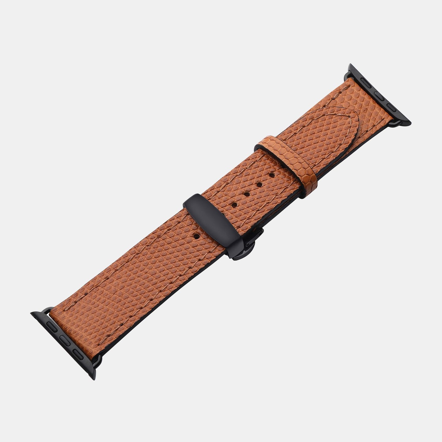 Ремінець для Apple Watch зі шкіри ігуани в рудому кольорі
