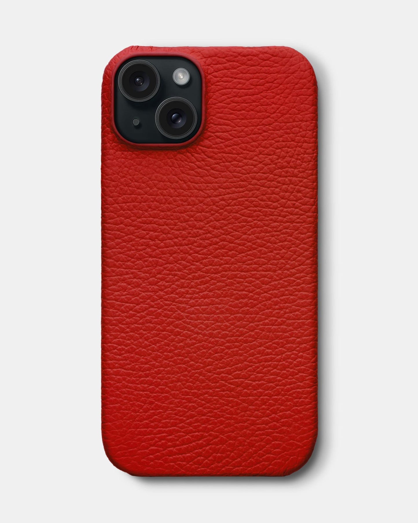 Червоний шкіряний чохол для iPhone 16 Plus