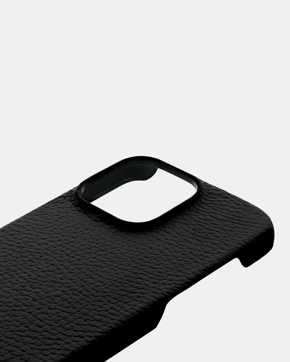 Чорний шкіряний обтягнутий чохол для iPhone 14 Pro