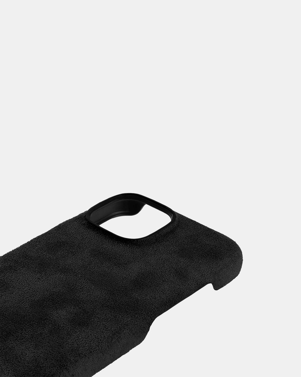 Black alcantara case for iPhone 14