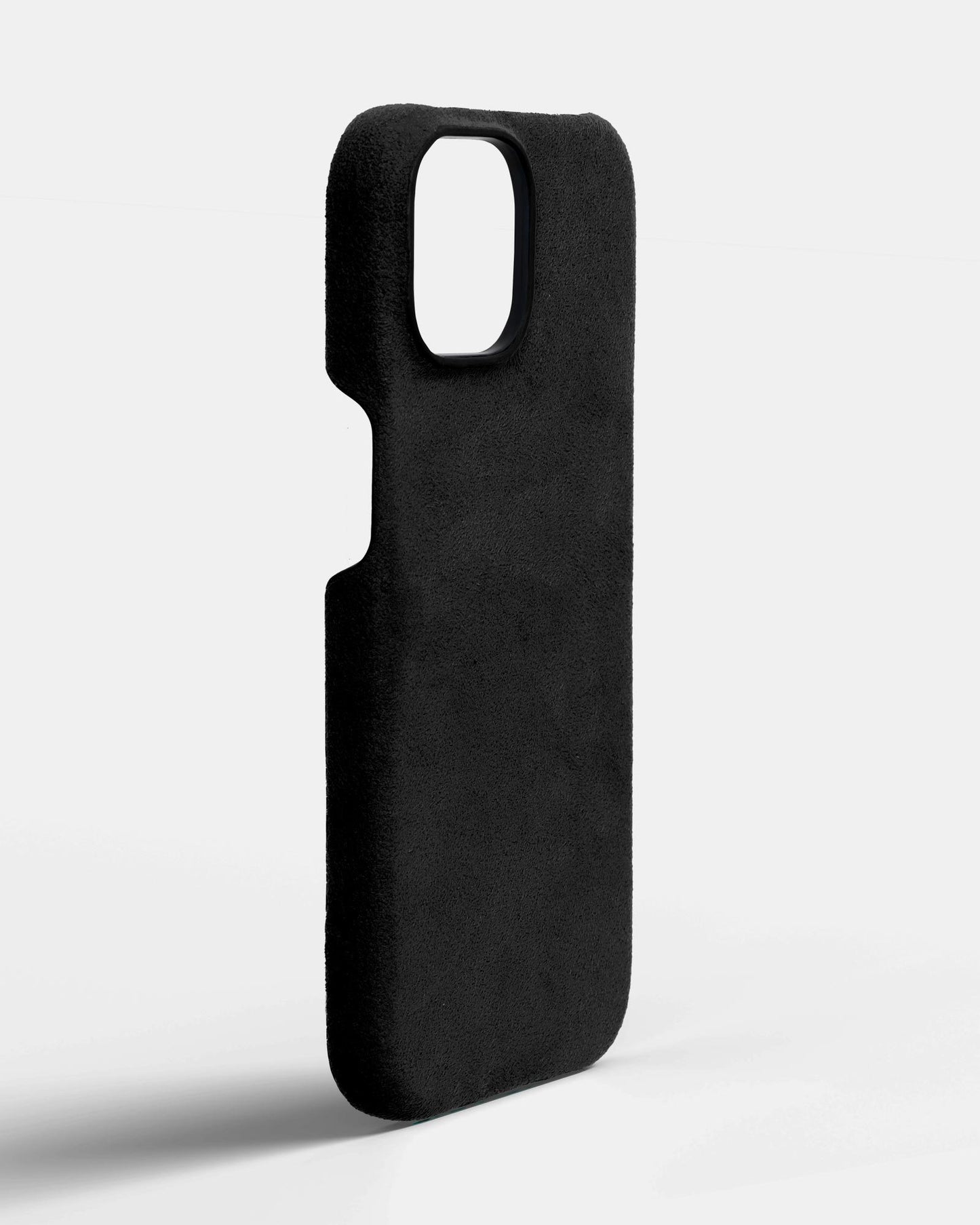 Чорний чохол з алькантари для iPhone 14 Plus