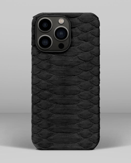 Шкіряний чохол з чорного пітона для iPhone 13 Pro Max
