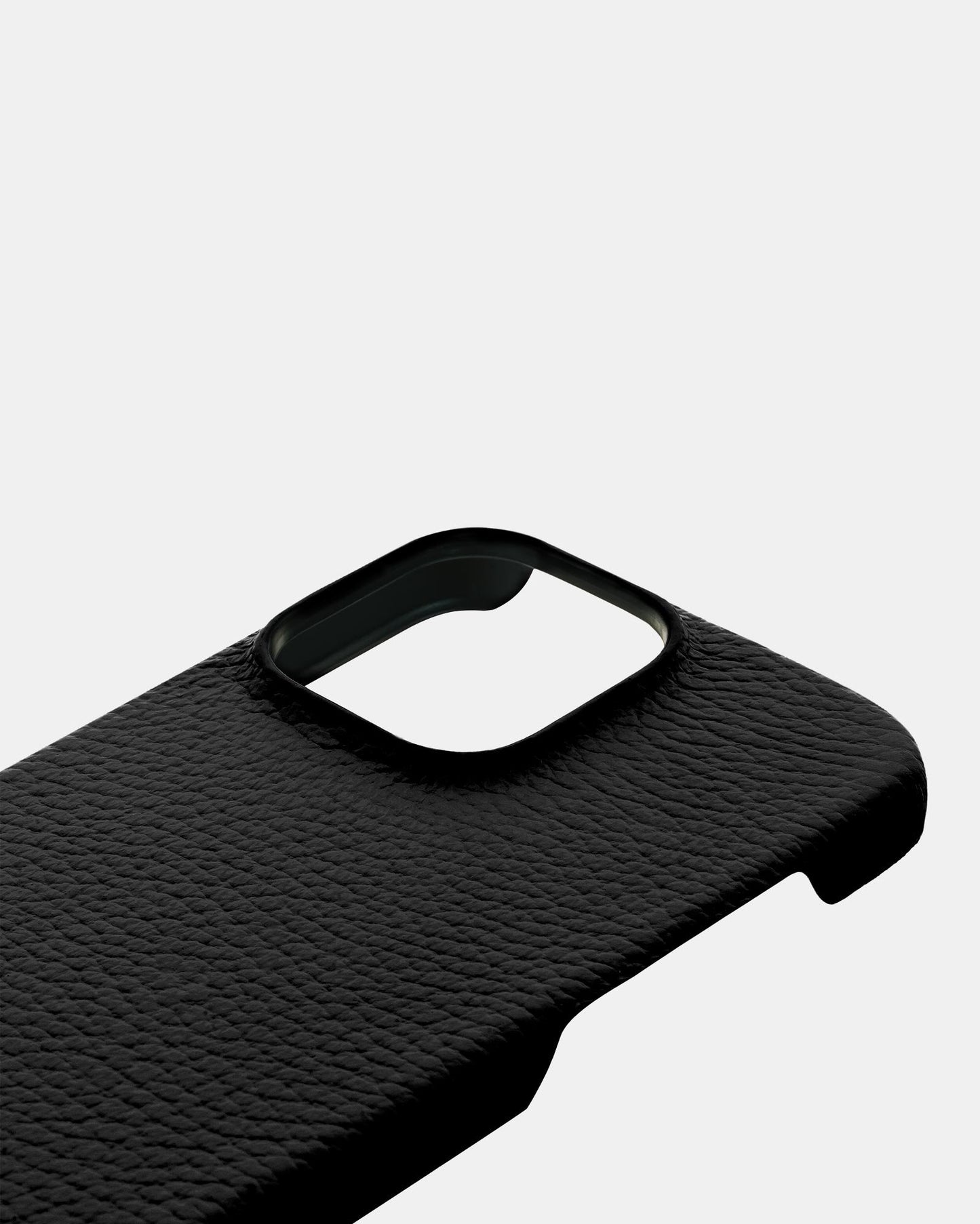 Чорний шкіряний чохол для iPhone 16 Pro Max