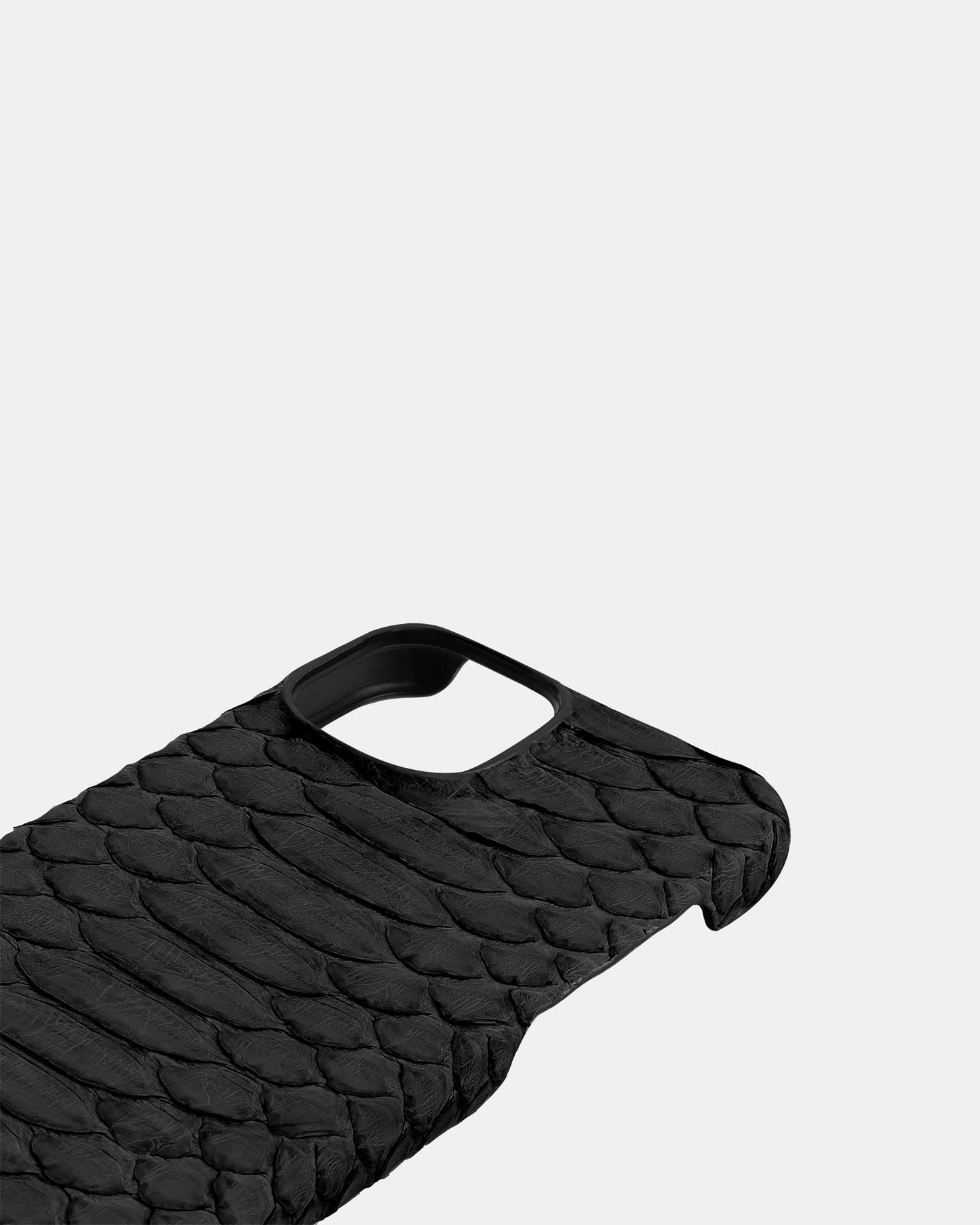 Шкіряний чохол з чорного пітона для iPhone 12 Mini