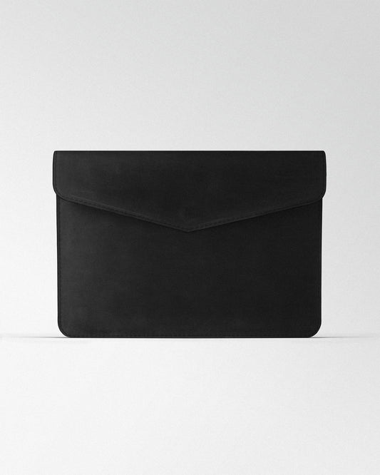 Чохол Magnetic із чорної крейзі хорс для MacBook