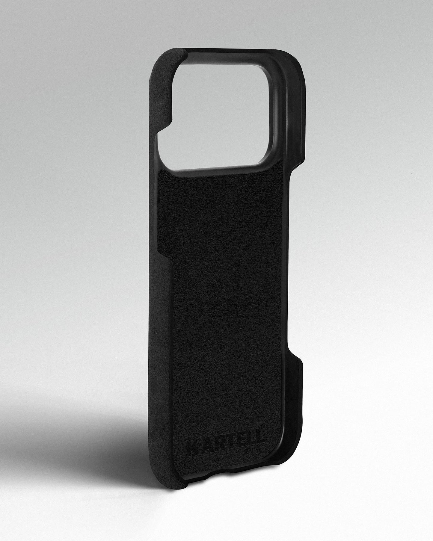 Чорний чохол з алькантари для iPhone 17 Pro Max