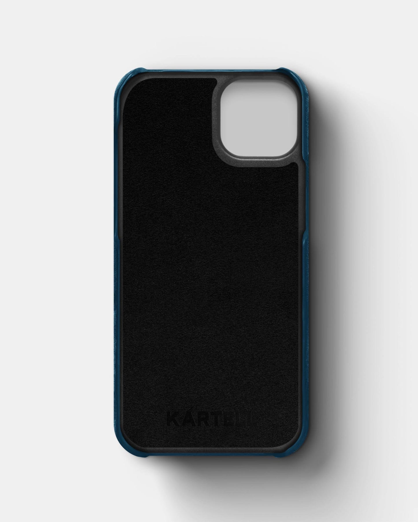 Синій чохол з алькантари для iPhone 14
