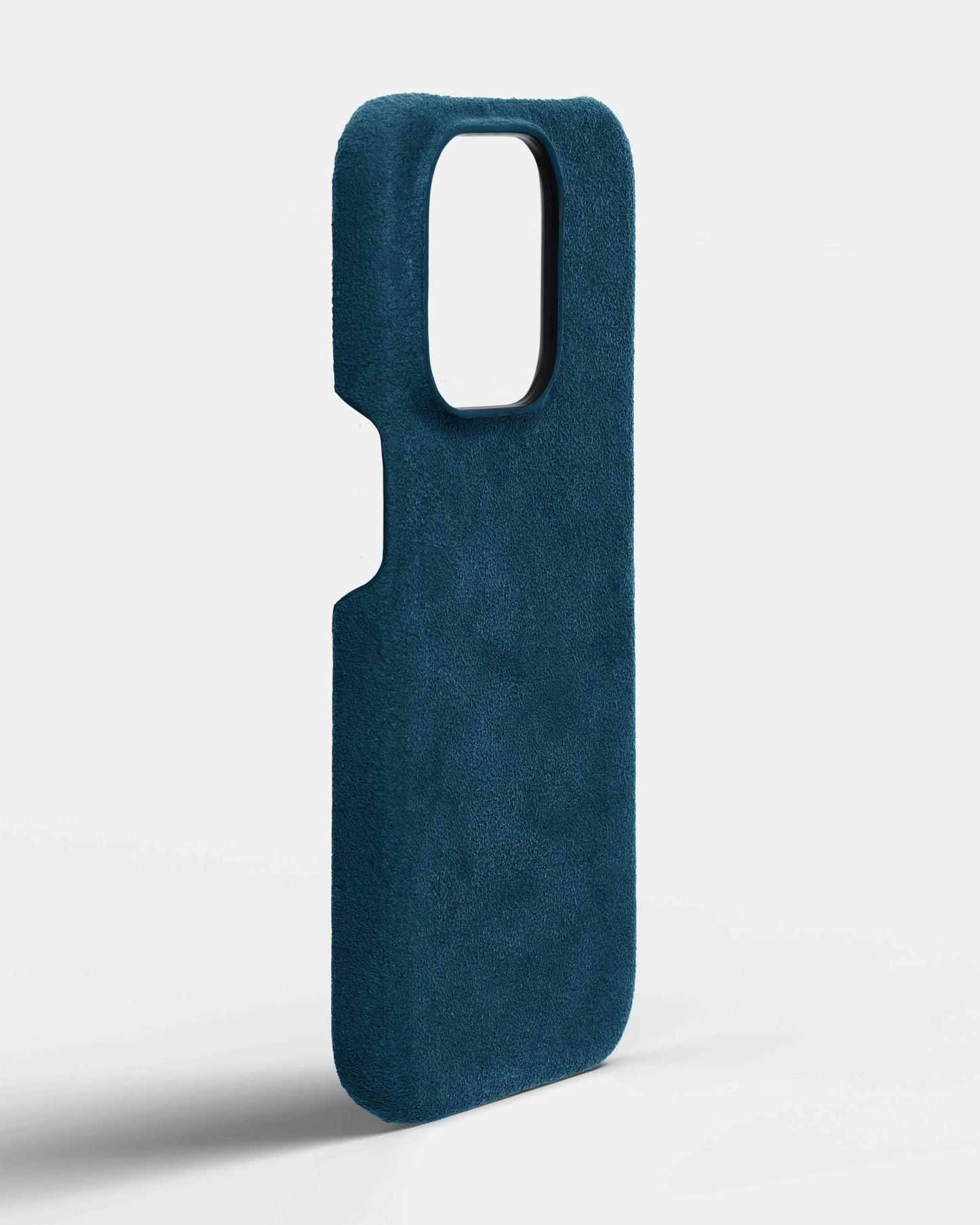 Синій чохол з алькантари для iPhone 12 Pro Max