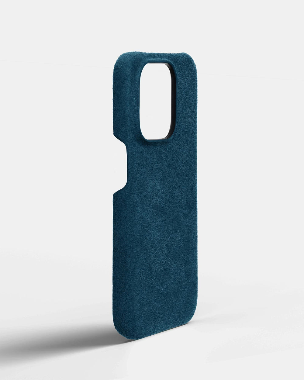 Blue alcantara case for iPhone 15 Pro