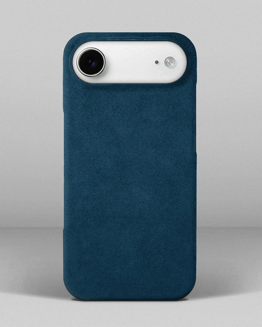 Blue Alcantara case for iPhone 17 Air