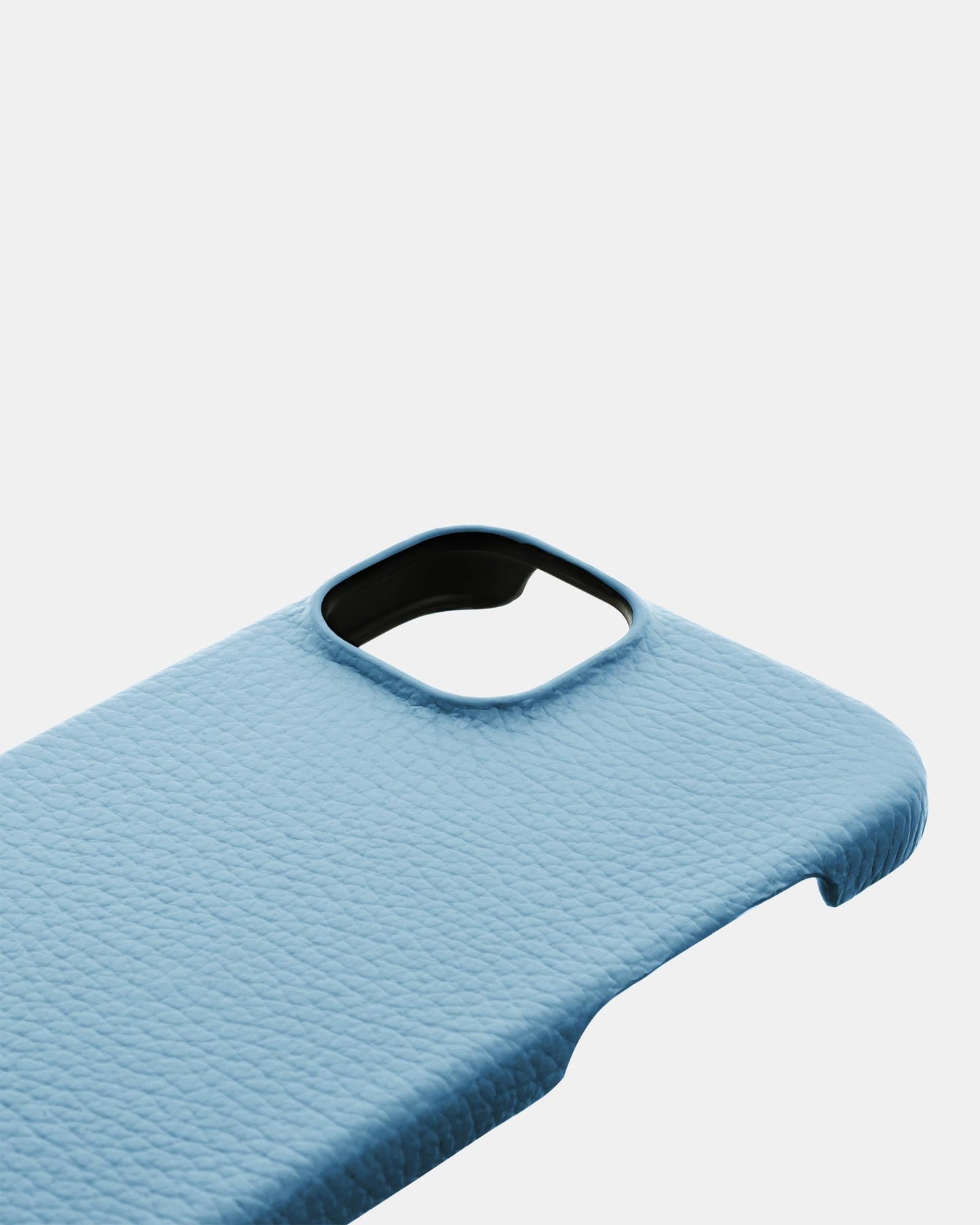 Блакитний шкіряний чохол для iPhone 15 Plus