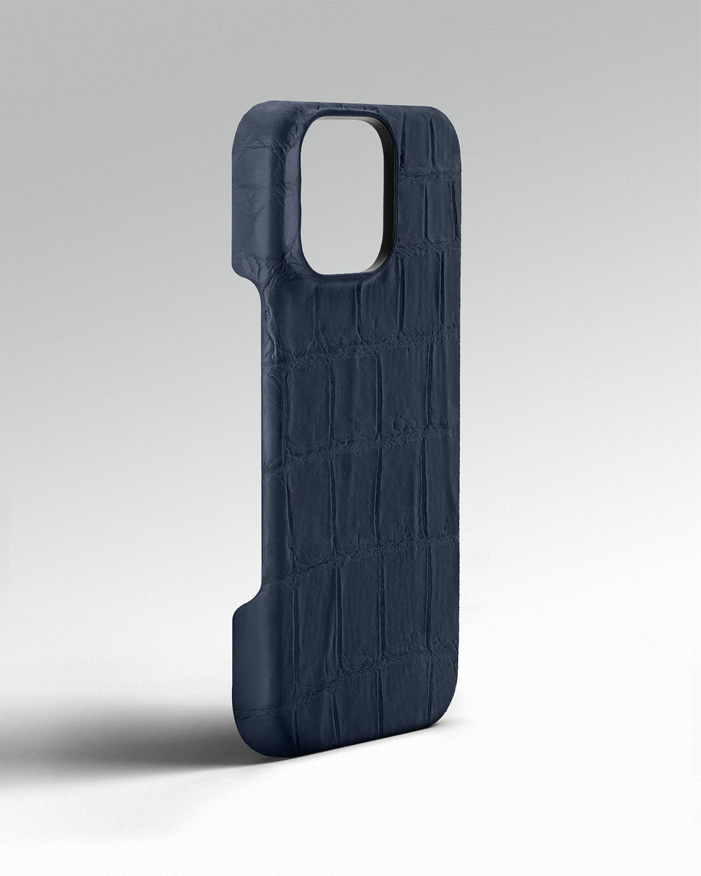 Dark blue crocodile leather case for iPhone 14 Pro Max