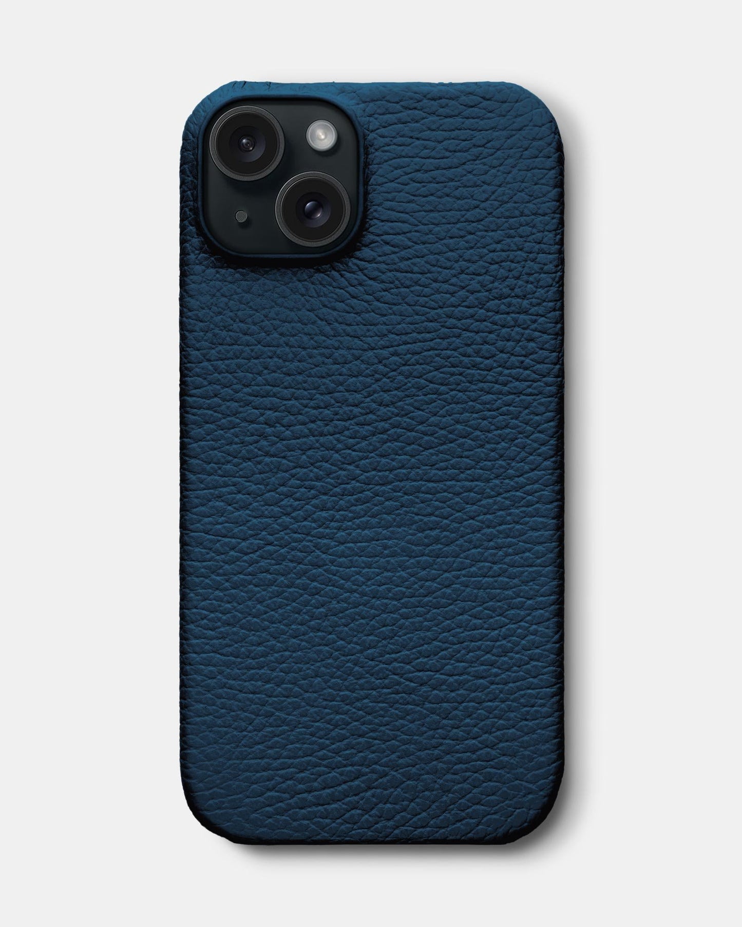 Темно-синій шкіряний чохол для iPhone 16 Plus
