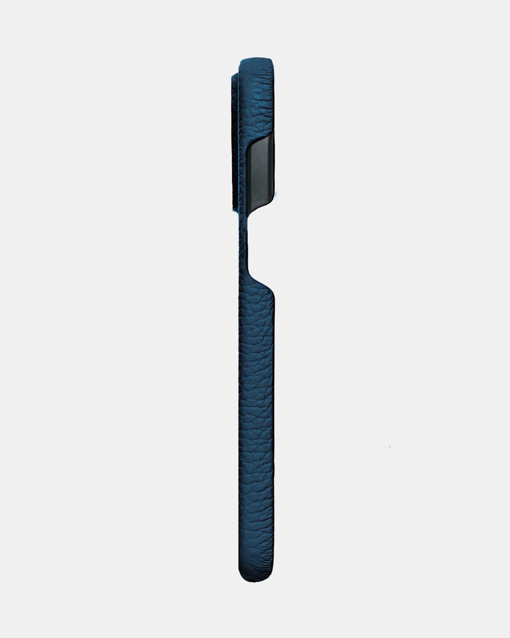Темно-синій шкіряний обтягнутий чохол для iPhone 14 Pro