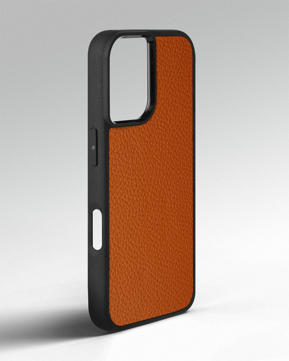 Orange calf leather float case for iPhone 16