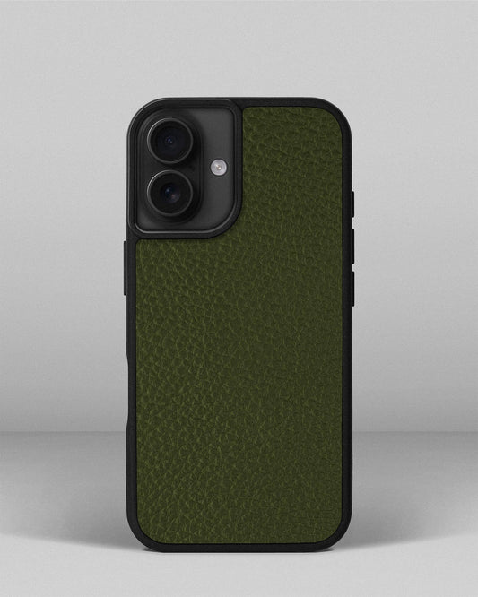 Чохол із зеленої телячої шкіри флотар для iPhone 16