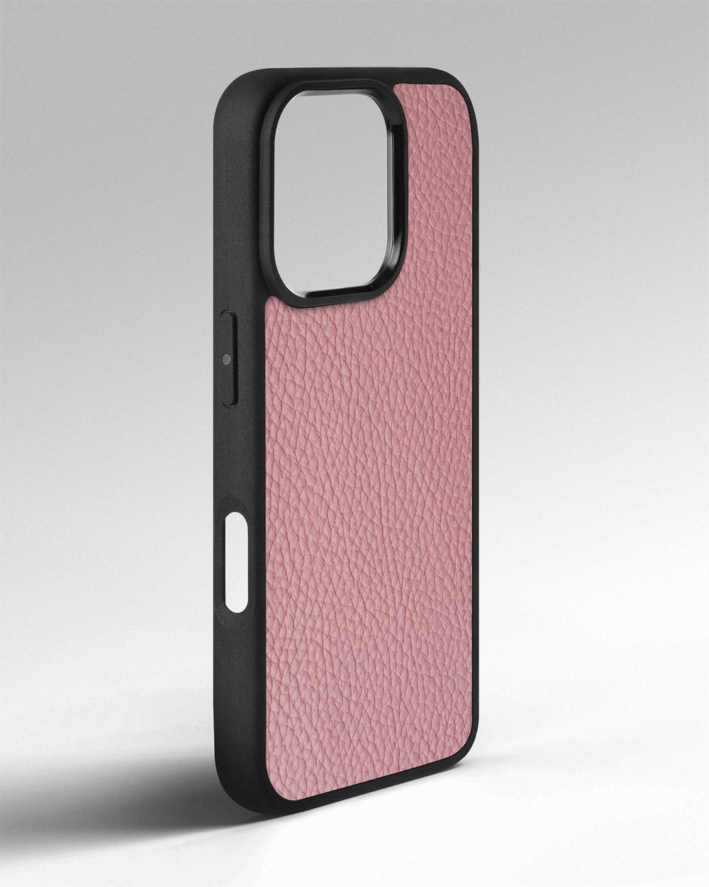 Case made of pink calf leather floater for iPhone 16 Pro Max