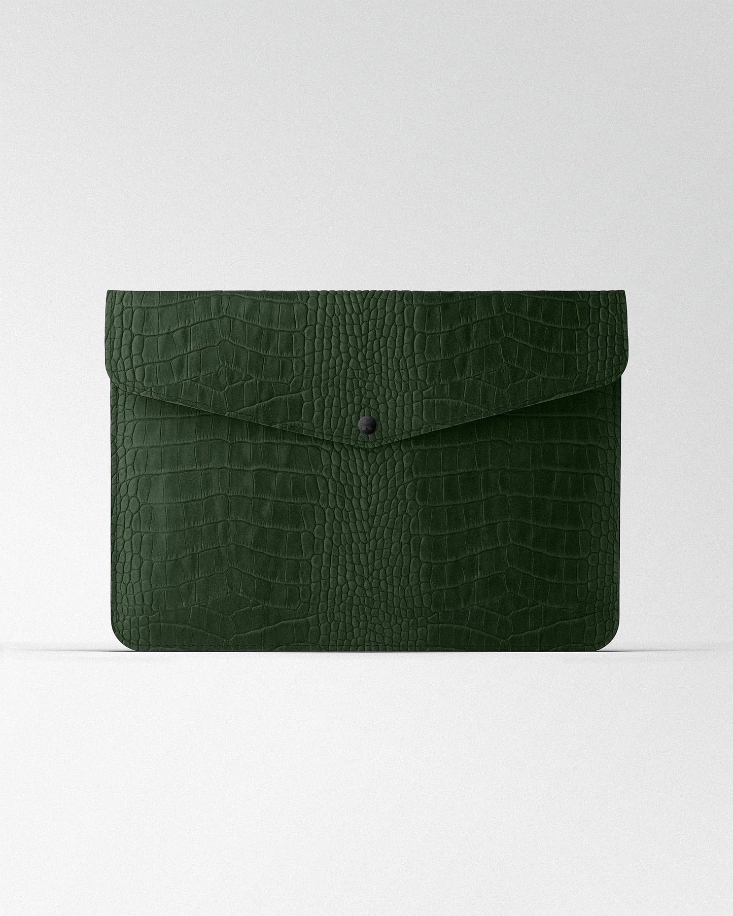 Чохол Envelope із темно-зелений тиснення під крокодила для MacBook
