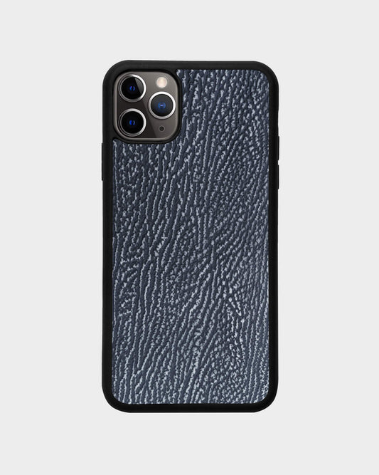 Dark gray shark leather case for iPhone 11 Pro Max