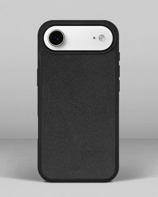 Case with gray Alcantara insert for iPhone 17 Air
