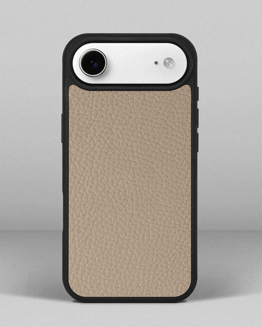 Beige calfskin float case for iPhone 17 Air