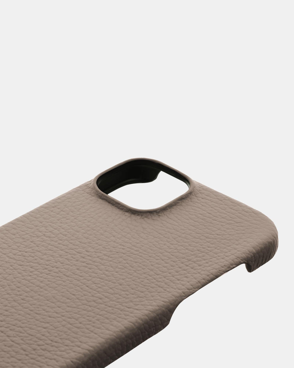 Beige leather case for iPhone 14