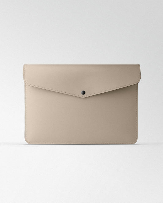 Чохол Envelope з бежевої шкіри для MacBook
